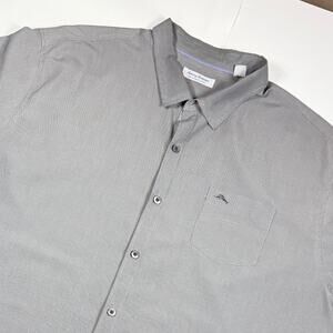Tommy Bahama Shirt Mens Size 4XL Grey Button Up